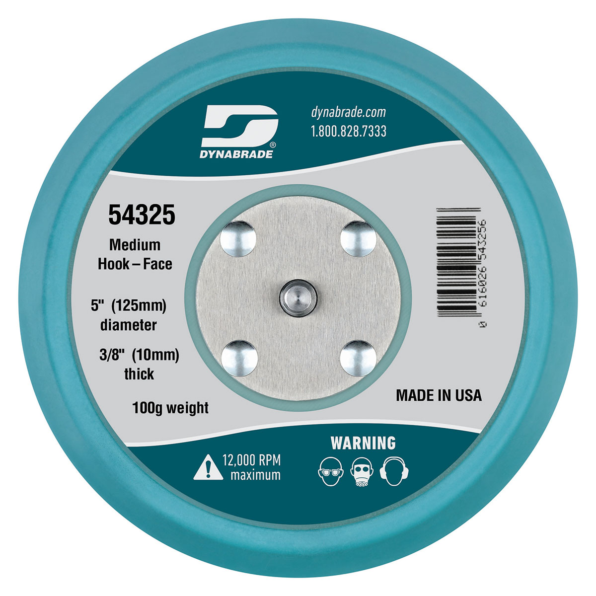 Tarcza robocza na rzep, Dynabrade 125 mm bez otworów (54325) - obrazek 2